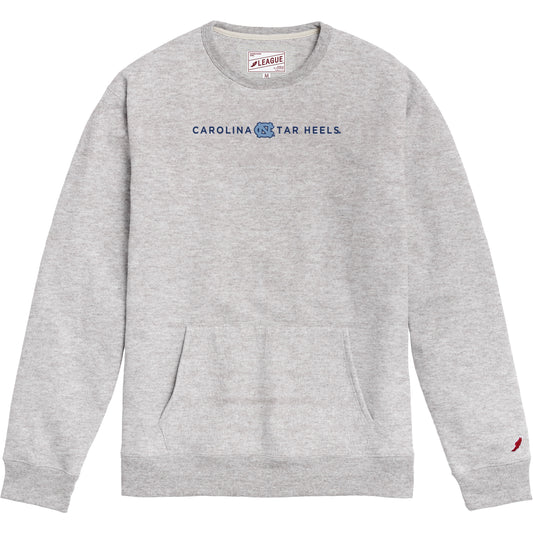 Carolina Tar Heels Crewneck Sweatshirt with Pocket and Embroidered Logos