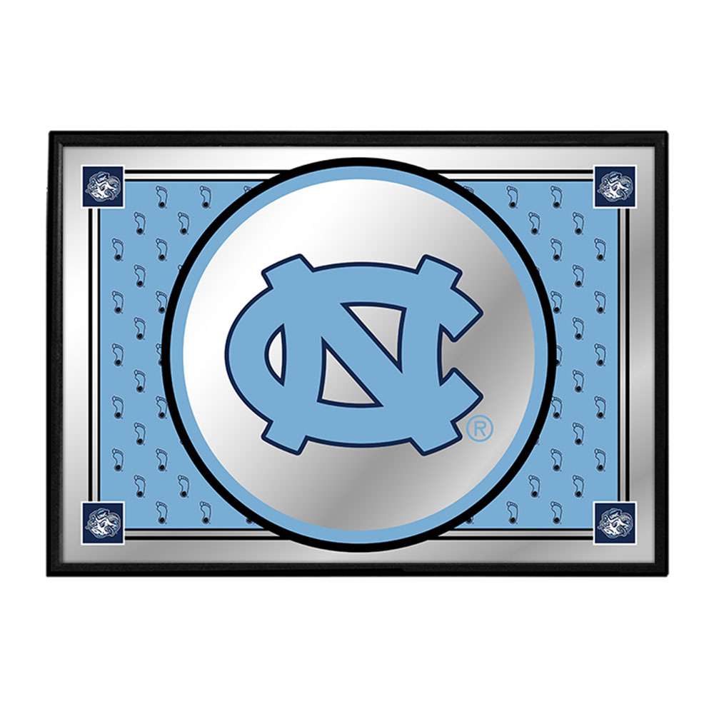 North Carolina Tar Heels: Team Spirit - Framed Mirrored Wall Sign Carolina Blue