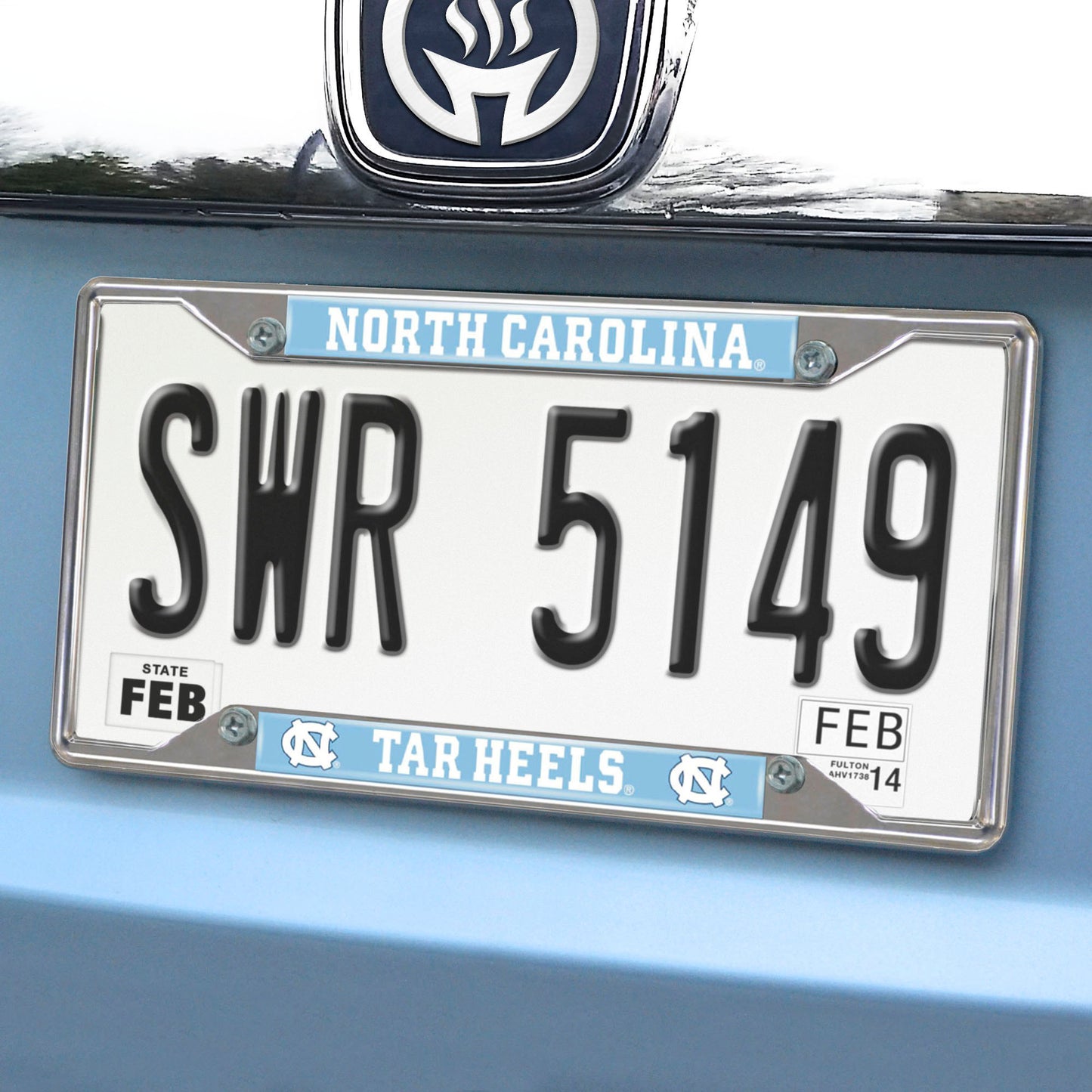 North Carolina Tar Heels License Plate Frame with NC Logo & Wordmark by Fanmats