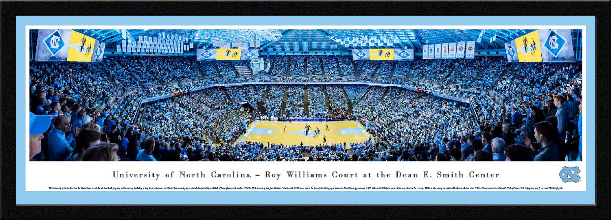 North Carolina Tar Heels Basketball Panoramic Picture of the Dean Dome