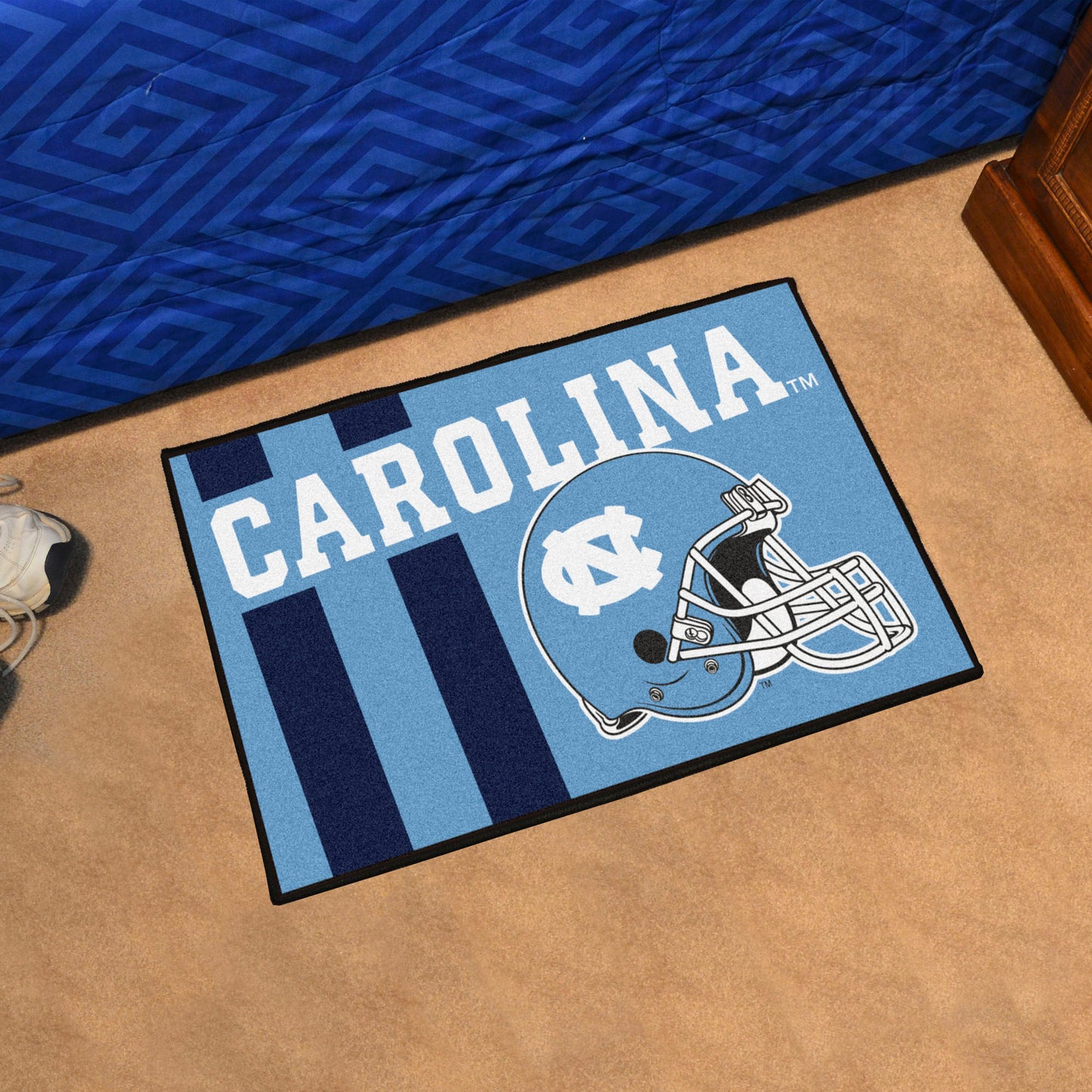 North Carolina Tar Heels Starter Mat with Football Helmet Logo by Fanmats