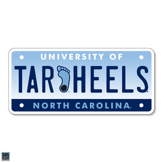 Carolina Tar Heels License Plate Decal Sticker 3”