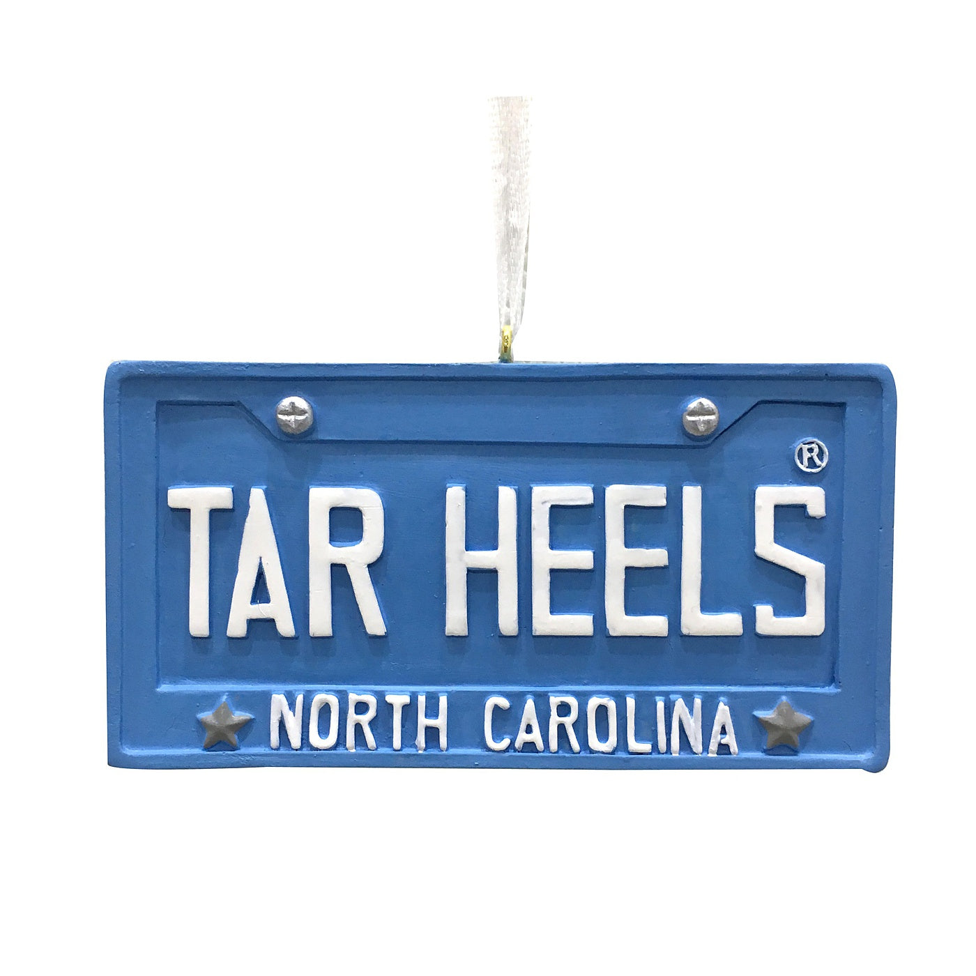 UNC Tar Heels North Carolina License Plate Ornament