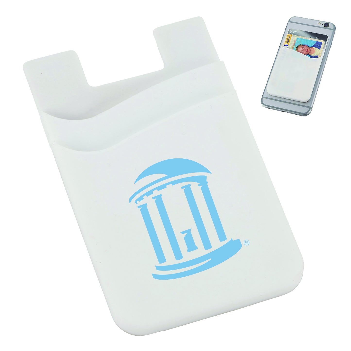 UNC Old Well Phone Wallet with Double Pocket in White