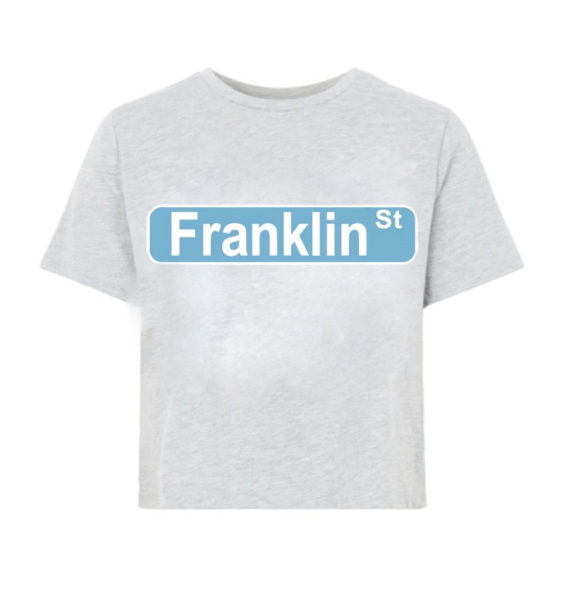 Franklin Street Cropped T-Shirt in Light Grey from SHB