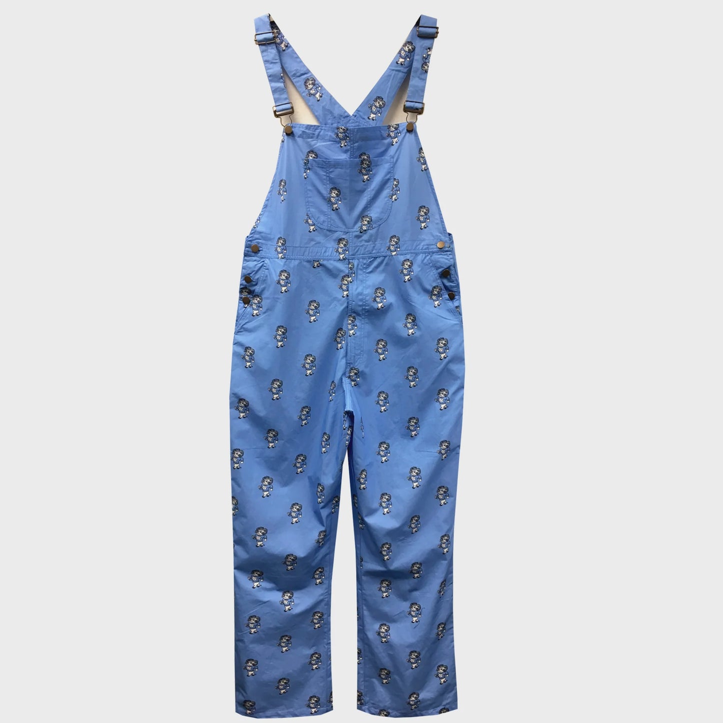 North Carolina Tar Heels Adult Co-ed Allover Logo Overalls by Wes and Willy
