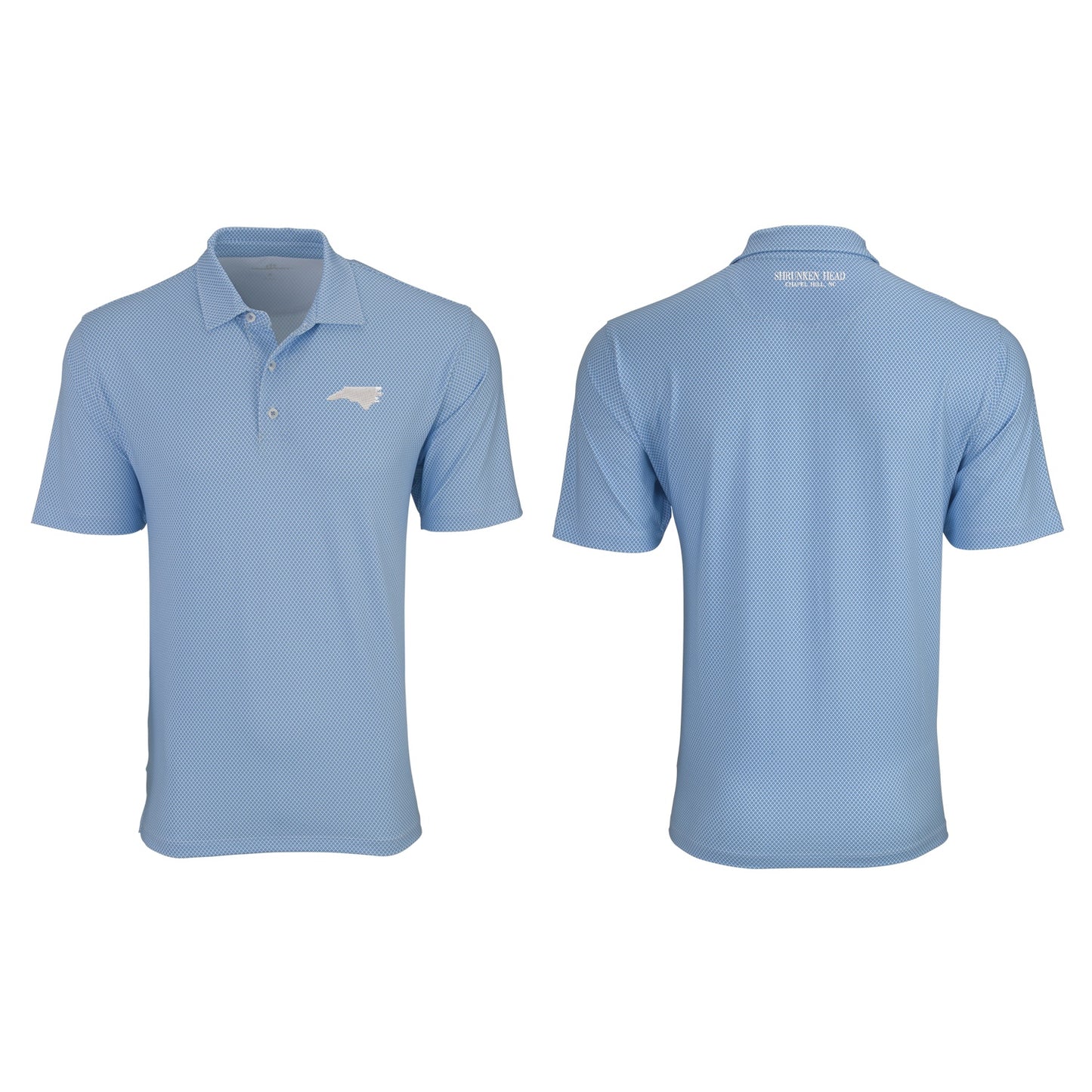 North Carolina Blue Polo Shirt for Men Pro Eagle Print