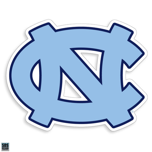 North Carolina Tar Heels Interlock Logo Decal - Carolina Blue
