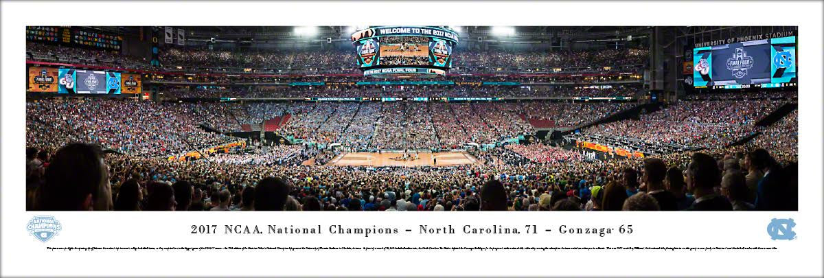 2017 NCAA Basketball Champions - UNC - Panoramic Picture