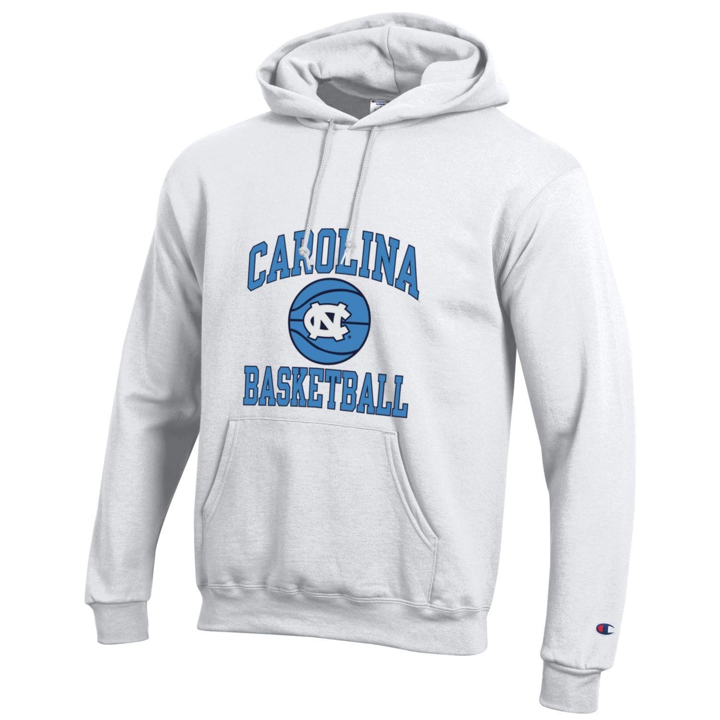 Vintage White Champion Carolina Basketball Hoodie Sweatshirt