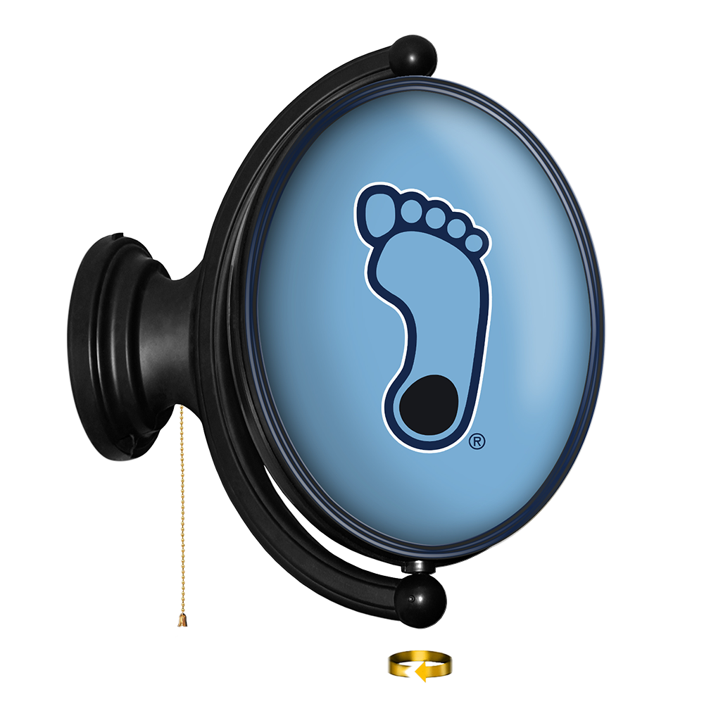 North Carolina Tar Heels: Heel Logo - Original Oval Rotating Lighted Wall Sign Carolina Blue