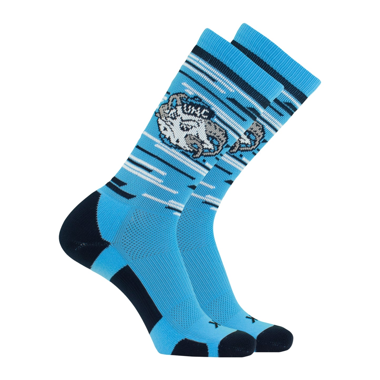 UNC Chapel Hill Socks in Crew Length with Ram Logo