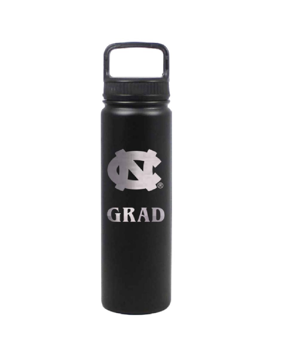 UNC Grad Water Bottle Stainless Steel 24 Oz - Main View - Nordic