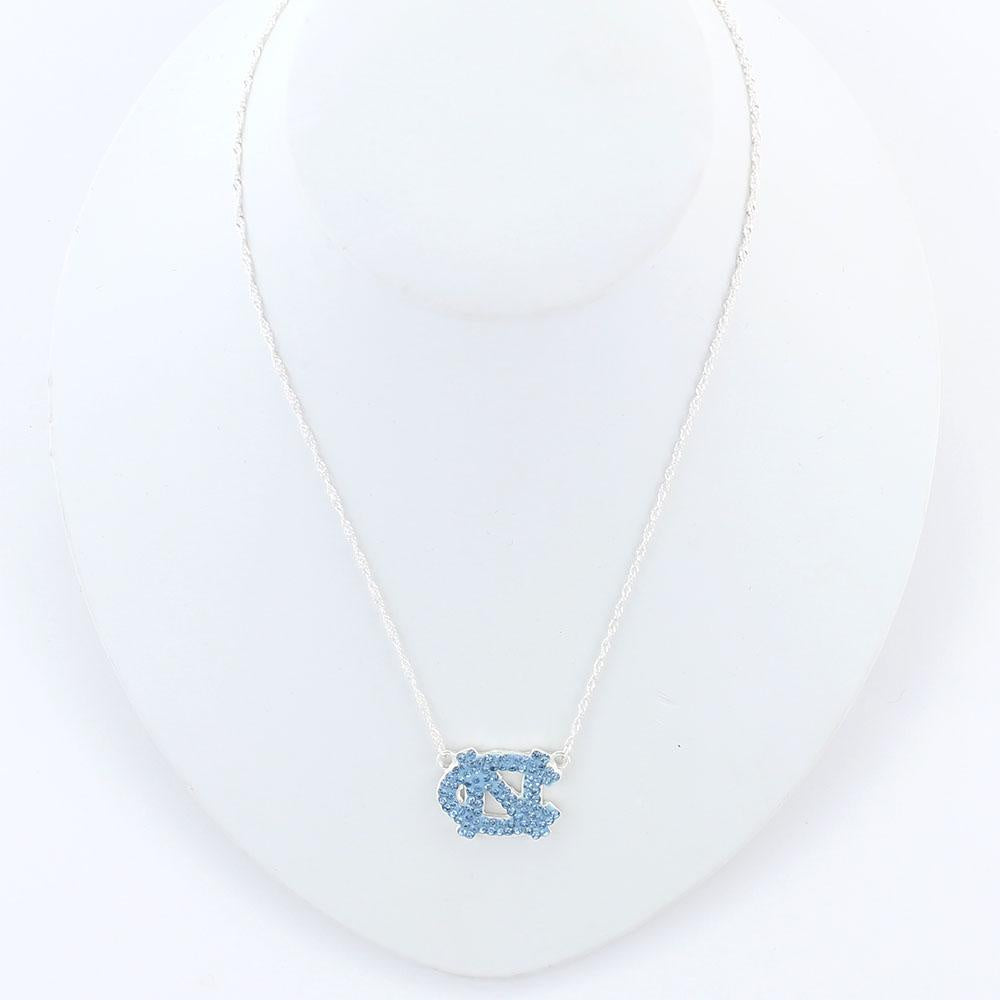 North Carolina Tar Heels Crystal Logo Necklace
