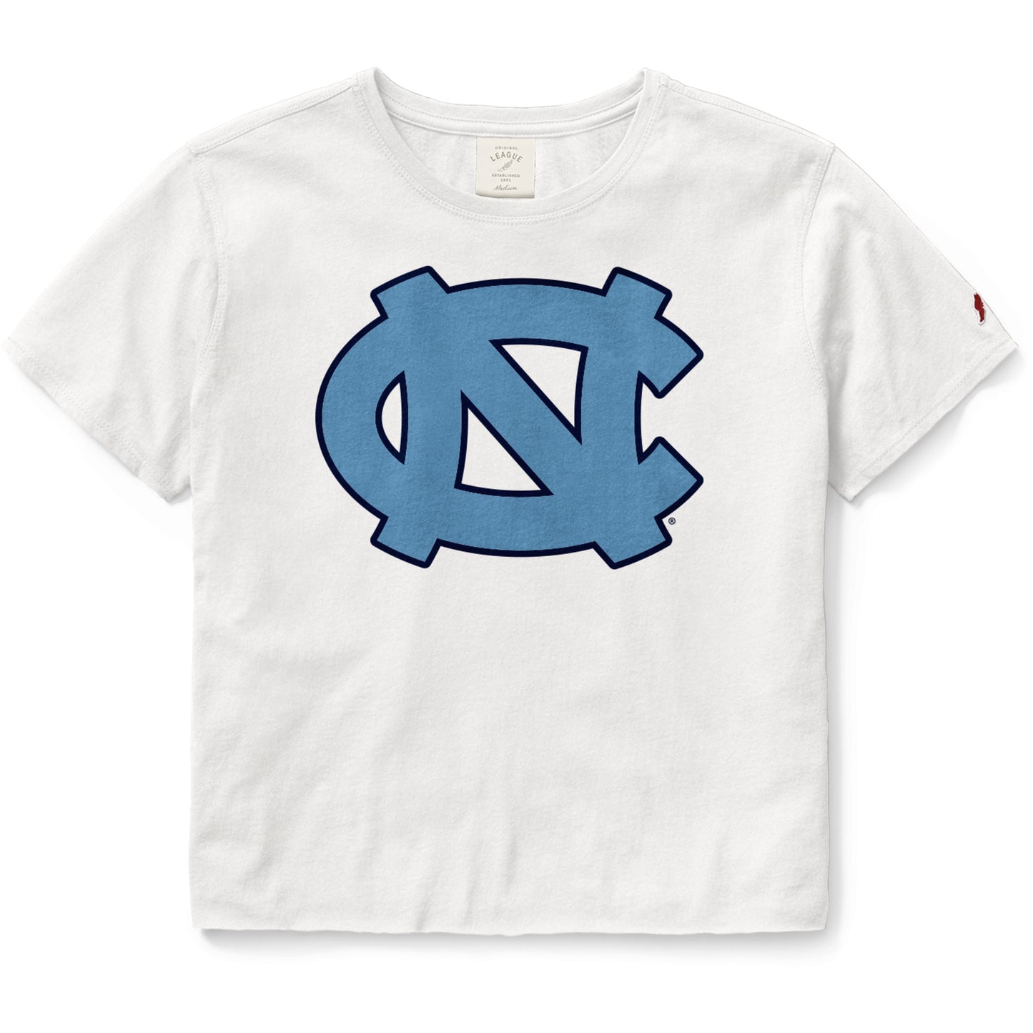 UNC Game Day Crop Top in White by League