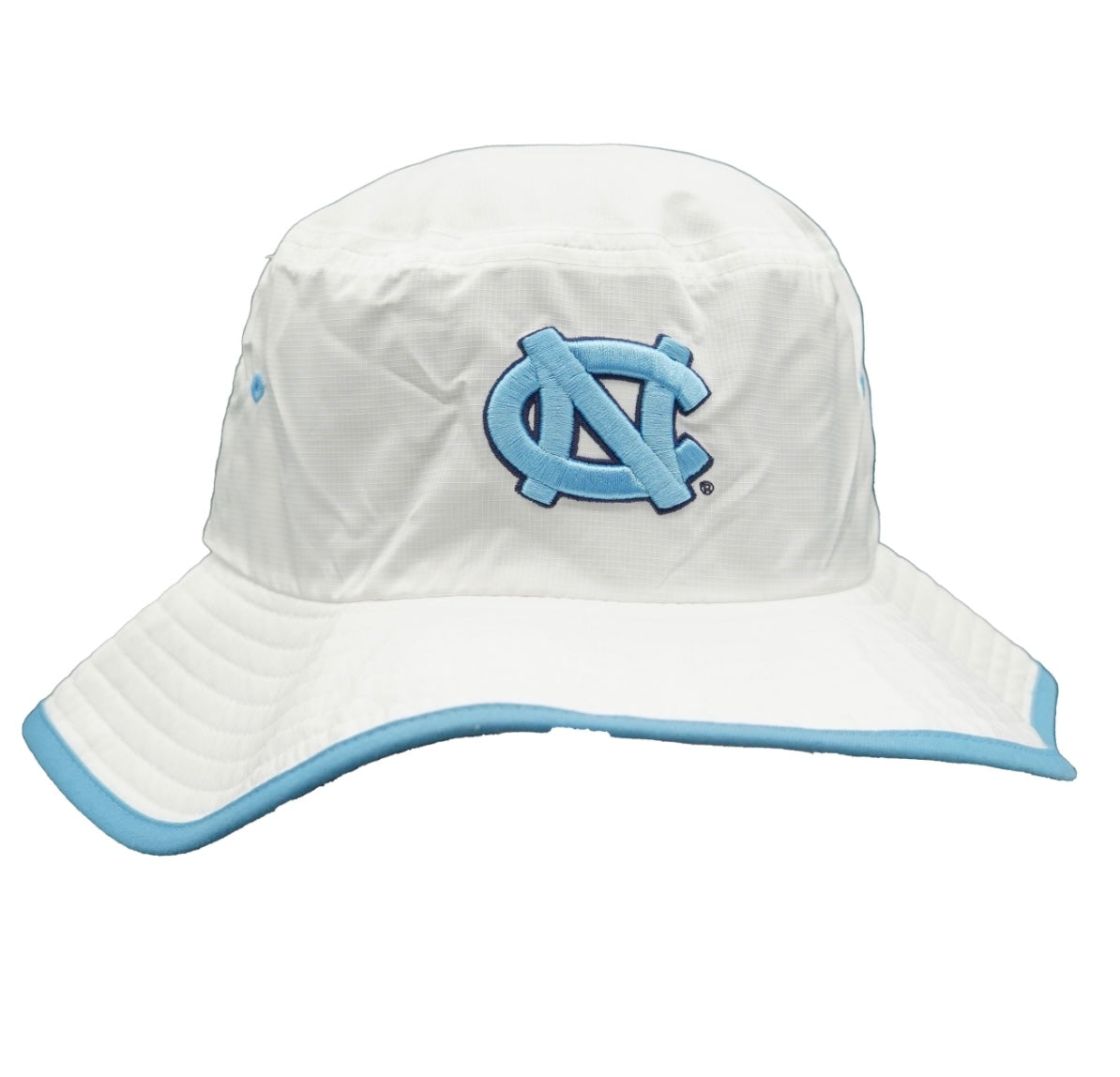 UNC White Bucket Hat with Carolina Blue Trim OTA