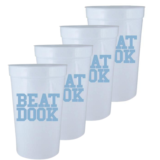 Beat Dook Reusable Party Cups Value Pack of Four