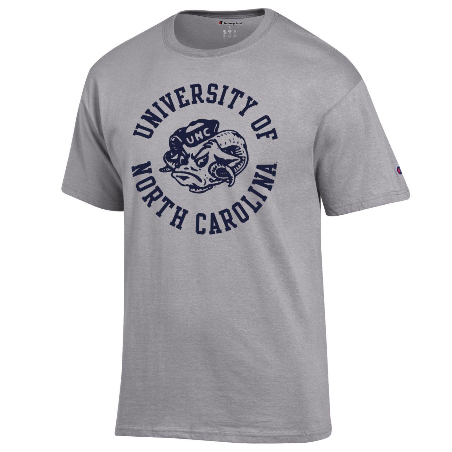 Vintage UNC Ram with Circle Design in Grey T-Shirt