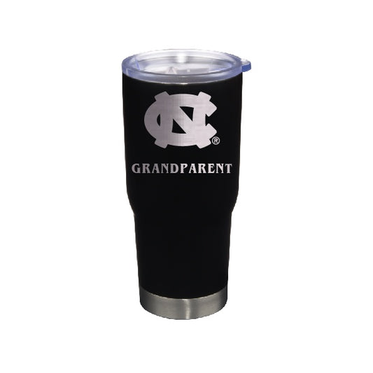 UNC Grandparent Tumbler Travel Mug Black Stainless Steel 22 oz
