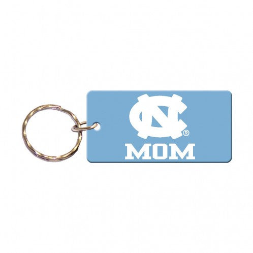 UNC Mom Keychain Rectangle Key Ring Carolina Mom by Wincraft