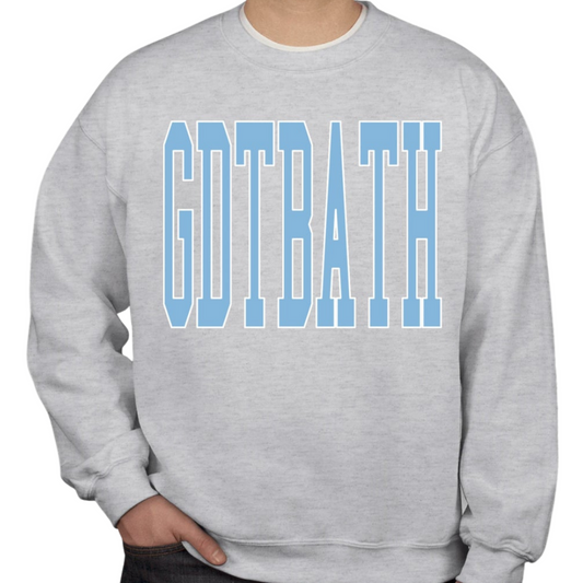 GDTBATH Crewneck Sweatshirt in Ash Grey by Shrunken Head