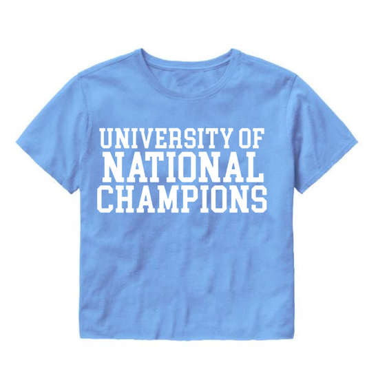 University of National Champions Crop Top by Shrunken Head