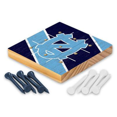 UNC Peg Tic Tac Toe Game in Carolina Blue and Navy