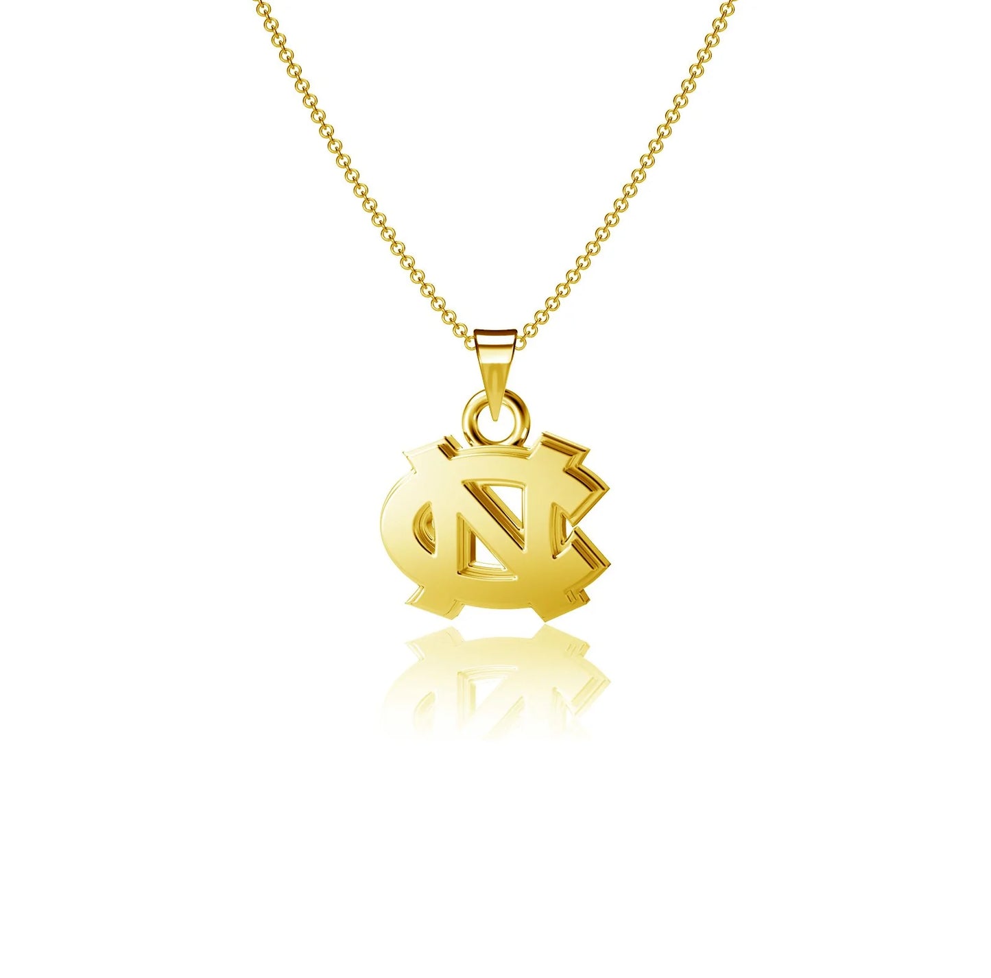 Carolina Tar Heels Interlock Gold Plated Necklace by Dayna Designs