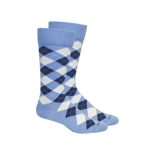 UNC Argyle Socks Adult One Size Carolina Blue and Navy