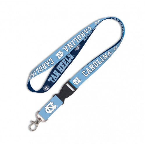 UNC Lanyard w/detachable buckle 1" Carolina Tar Heels Strap Keychain