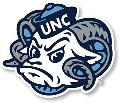 UNC Mascot Rameses Face Decal Sticker