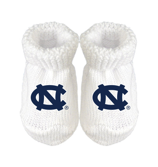 UNC New Born Booties Socks Gift Box in White