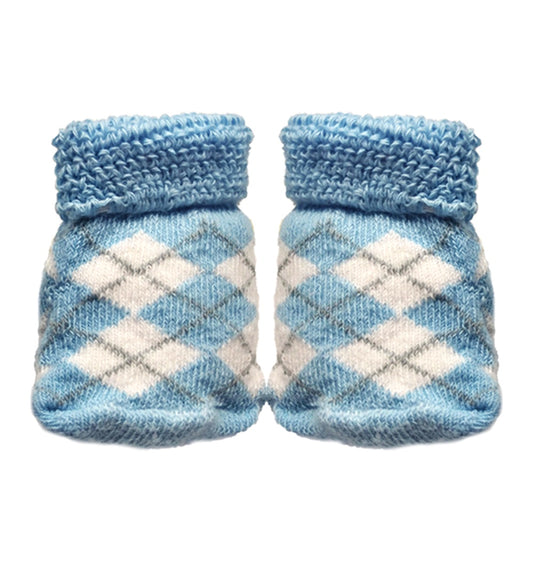 Carolina Tar Heels Argyle Baby Sock Booties in Gift Box