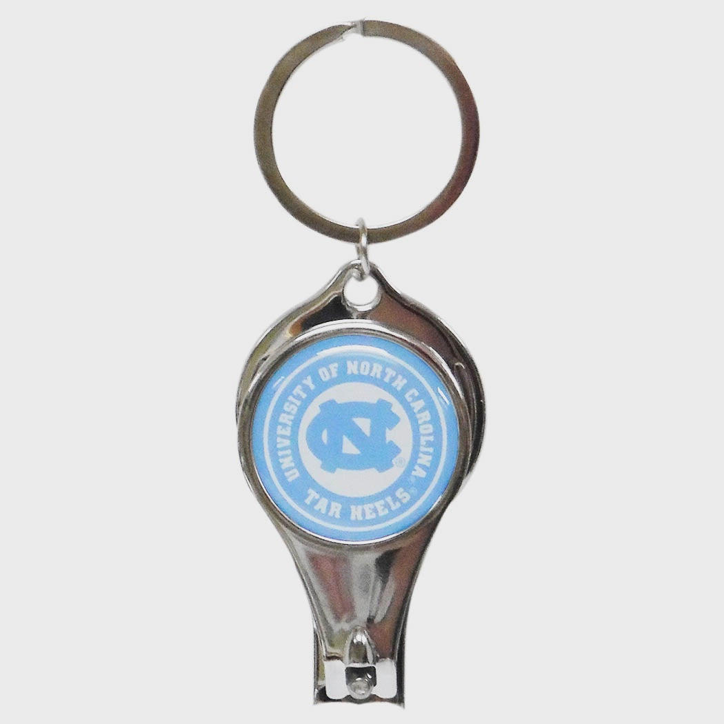 North Carolina Tar Heels Nail Clipper Bottle Opener Keychain