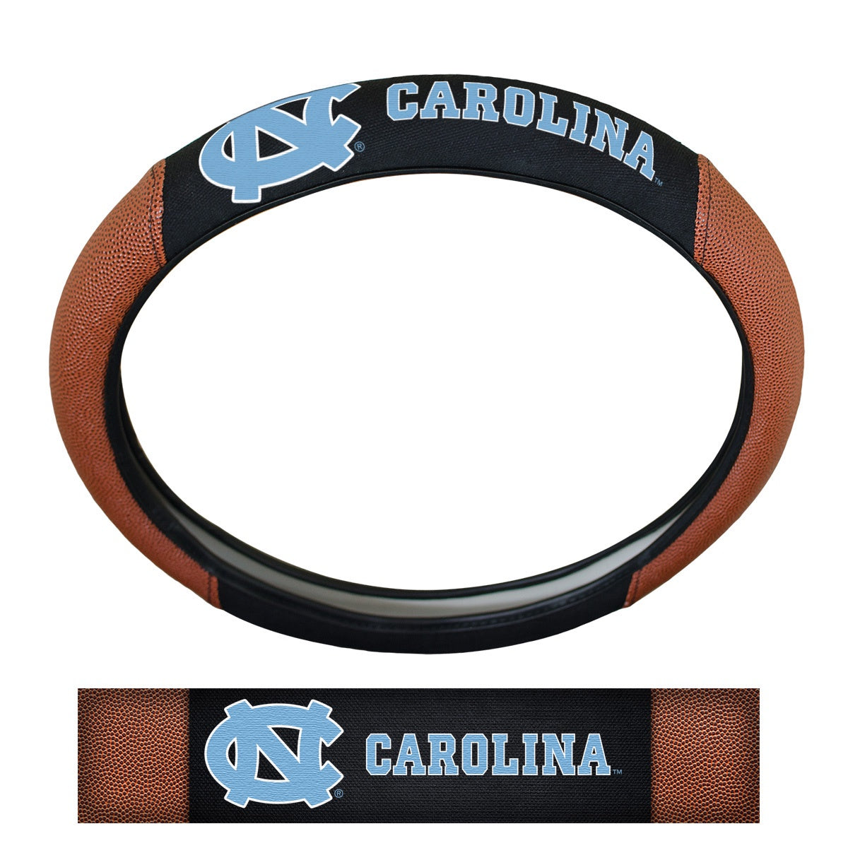 North Carolina Tar Heels Sports Grip Steering Wheel Cover with Primary Logo and Wordmark by Fanmats