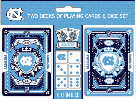 North Carolina 2-pack Playing Cards & Dice Set from Masterpieces Offically Licensed