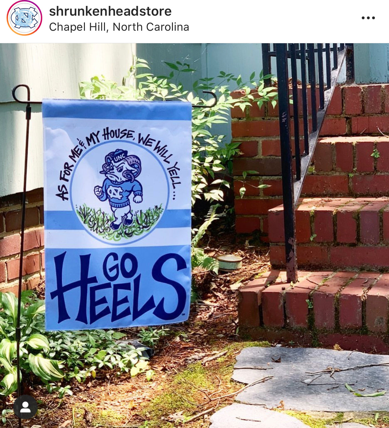 North Carolina Tar Heels Magnolia Lane As for Me and My House Garden Flag