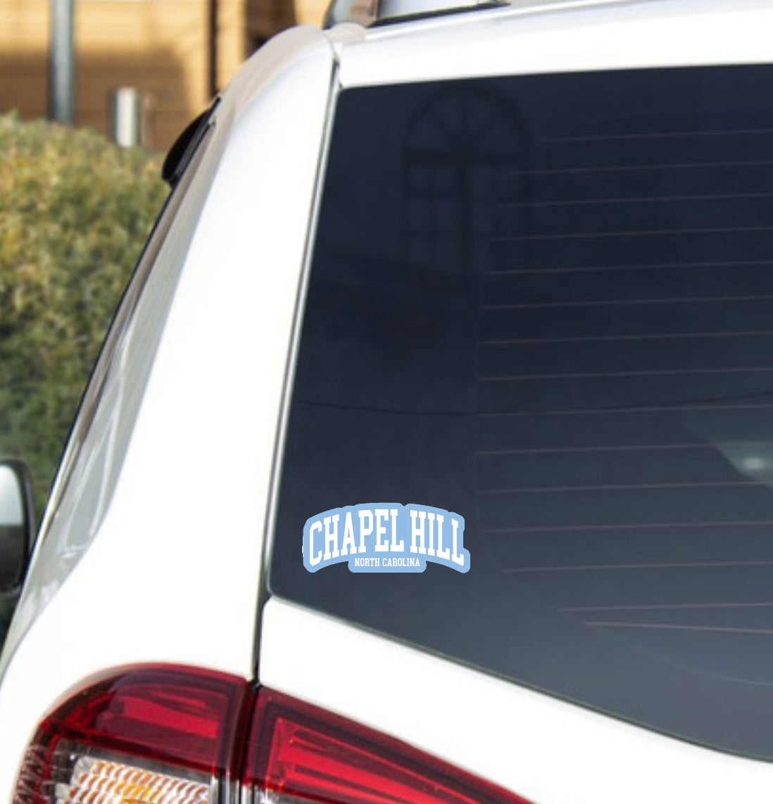 Chapel Hill North Carolina Sticker in Light Blue by Shrunken Head Brand