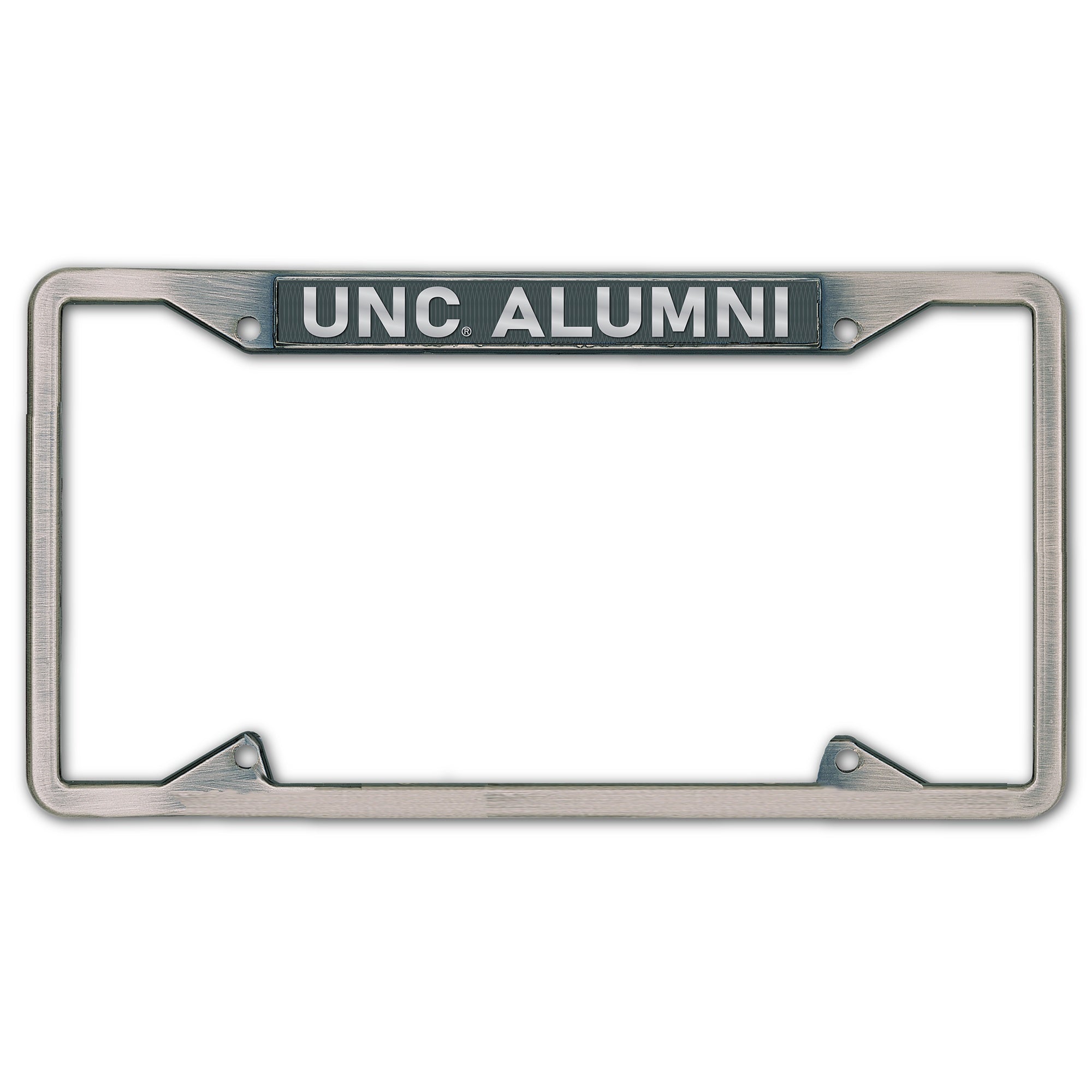 University of North Carolina Alumni Pewter Auto Plate Frame – Shrunken Head