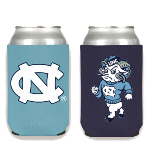 UNC Ram and Logo Two Sided Can Hugger