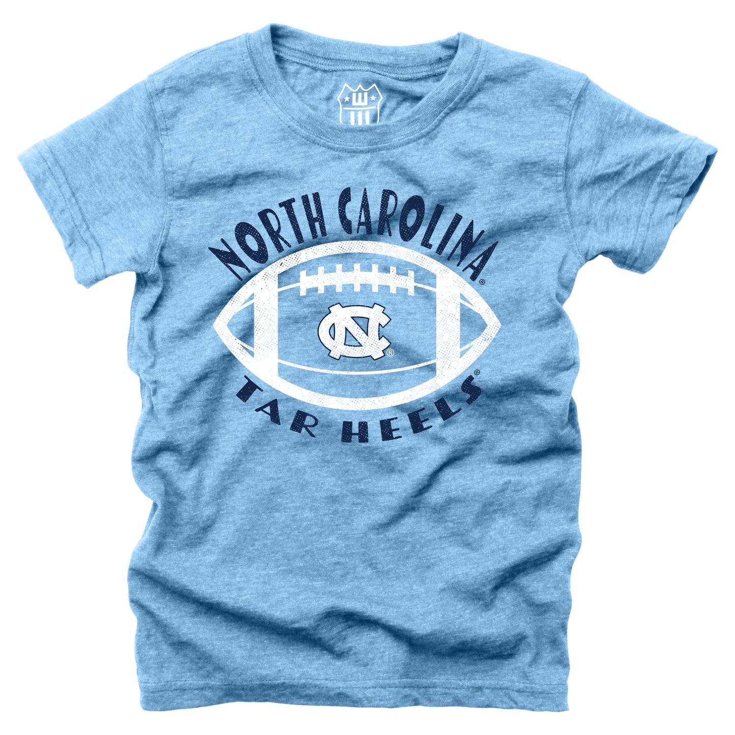 North Carolina Tar Heels Kid's Football T-Shirt by Wes and Willy
