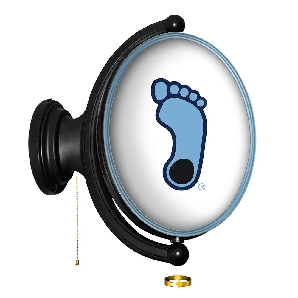 North Carolina Tar Heels: Heel Logo - Original Oval Rotating Lighted Wall Sign White