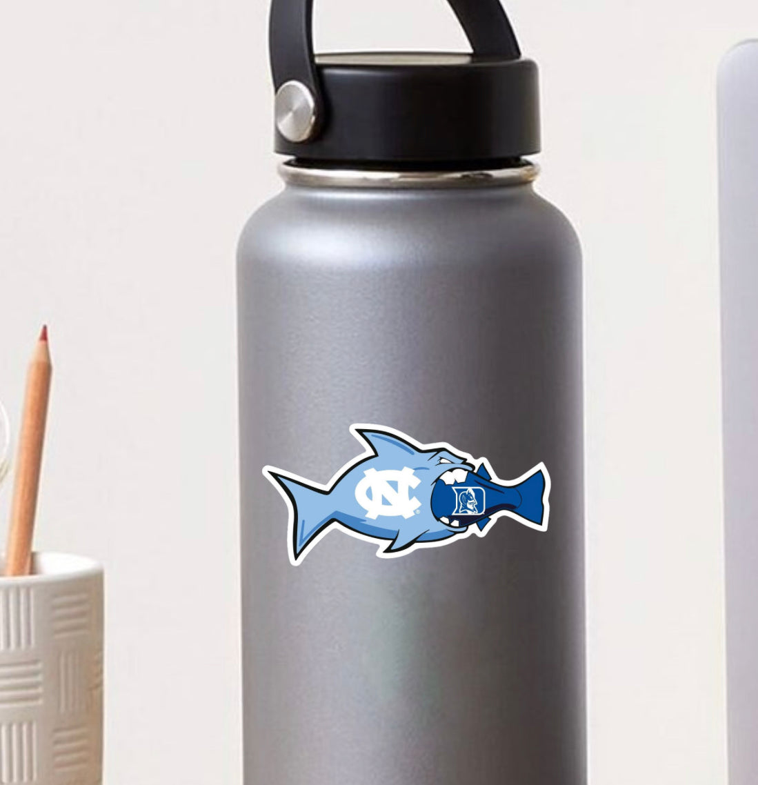 North Carolina Tar Heels Fish Eating Duke Vinyl Decal