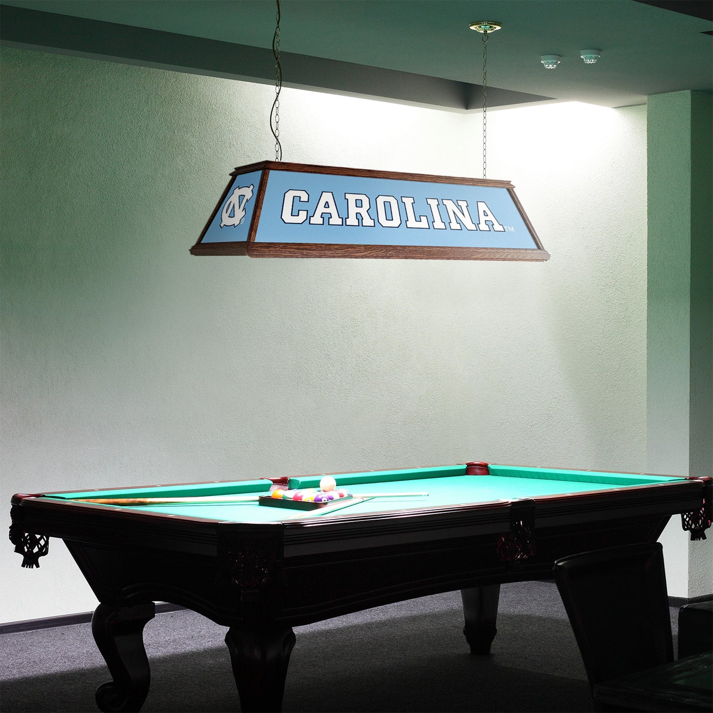 North Carolina Tar Heels: Premium Wood Pool Table Light Carolina Blue
