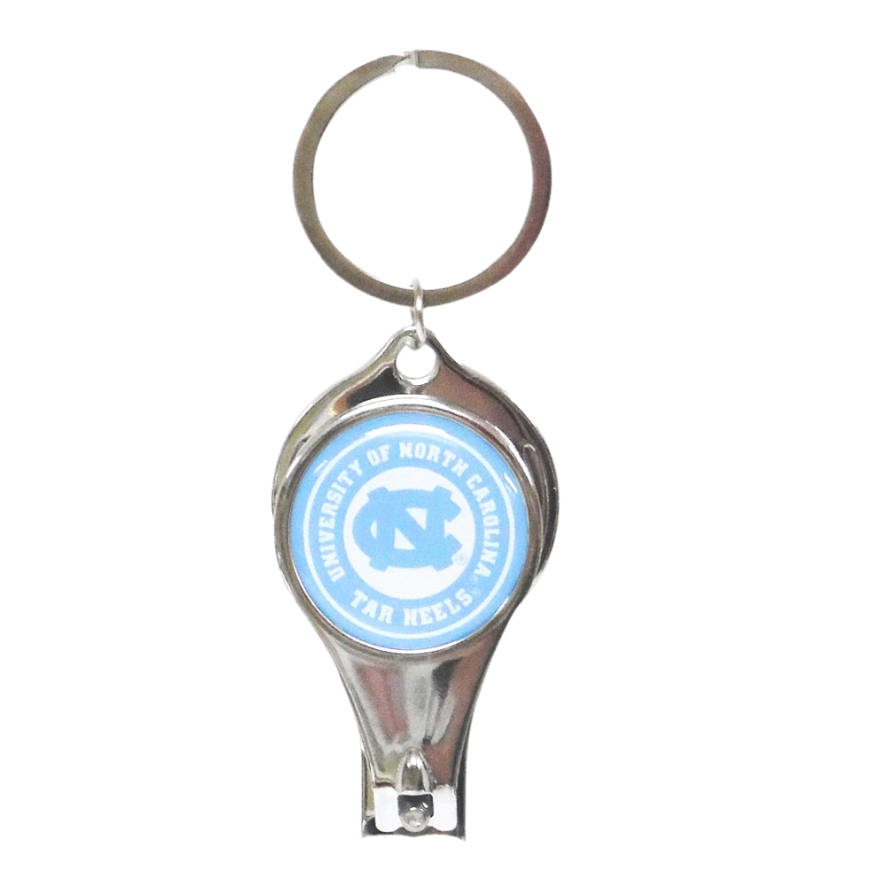 North Carolina Tar Heels Nail Clipper Bottle Opener Keychain