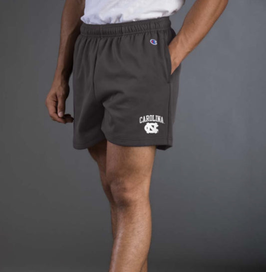 North Carolina Tar Heels Men’s Shorts in Athletic Grey 5” Inseam
