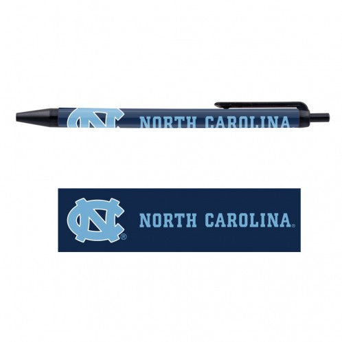 North Carolina Interlock UNC Clicker Black Ink Pen