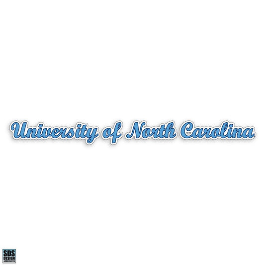 University of North Carolina Cursive Windshield Decal 20"