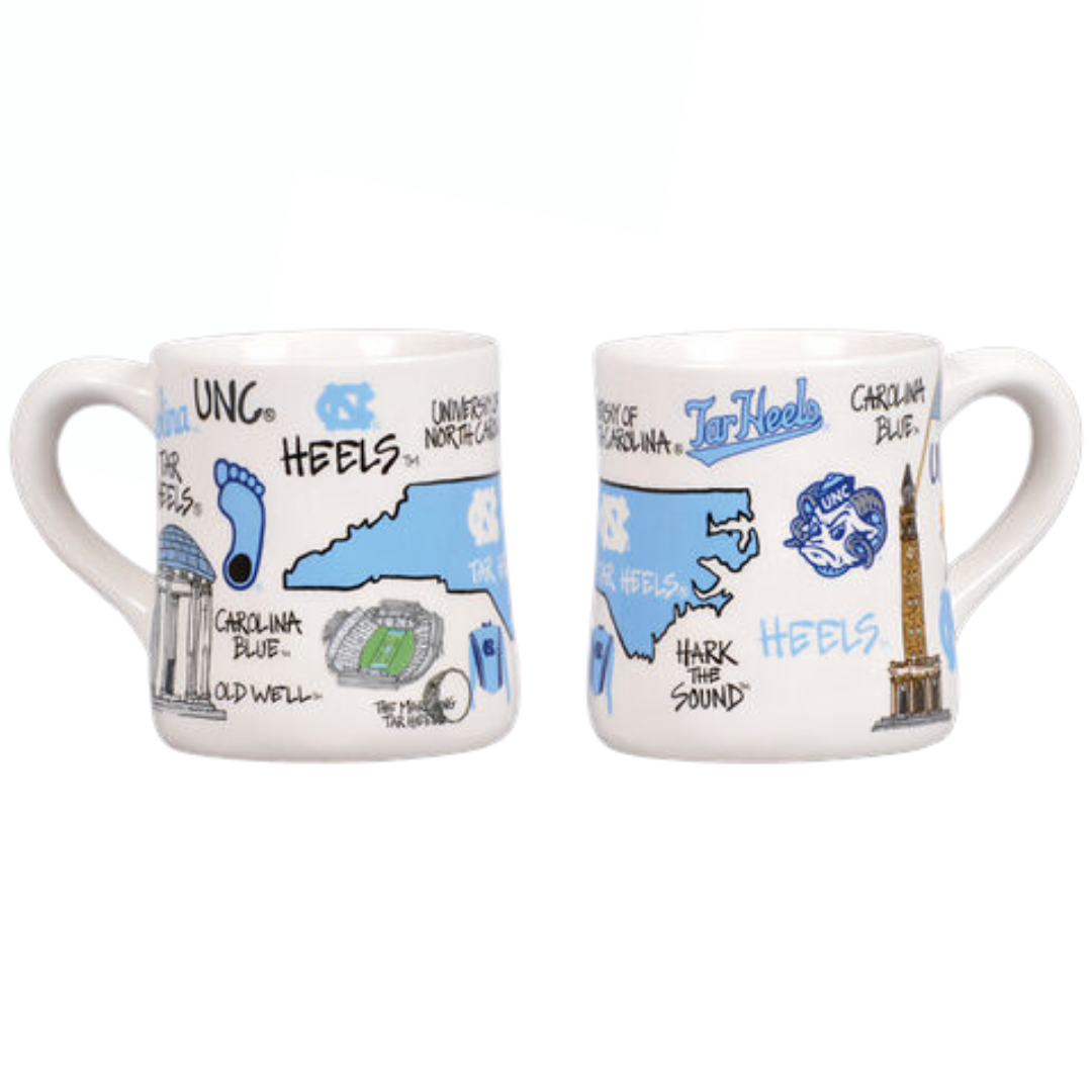 UNC Chapel Hill Coffee Mug with University Icon Collage