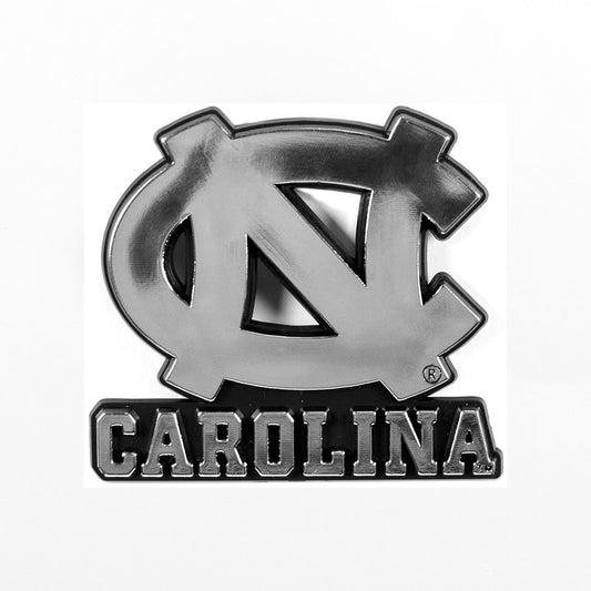 North Carolina Tar Heels Molded Chrome Emblem with NC Logo and Carolina Wordmark by Fanmats